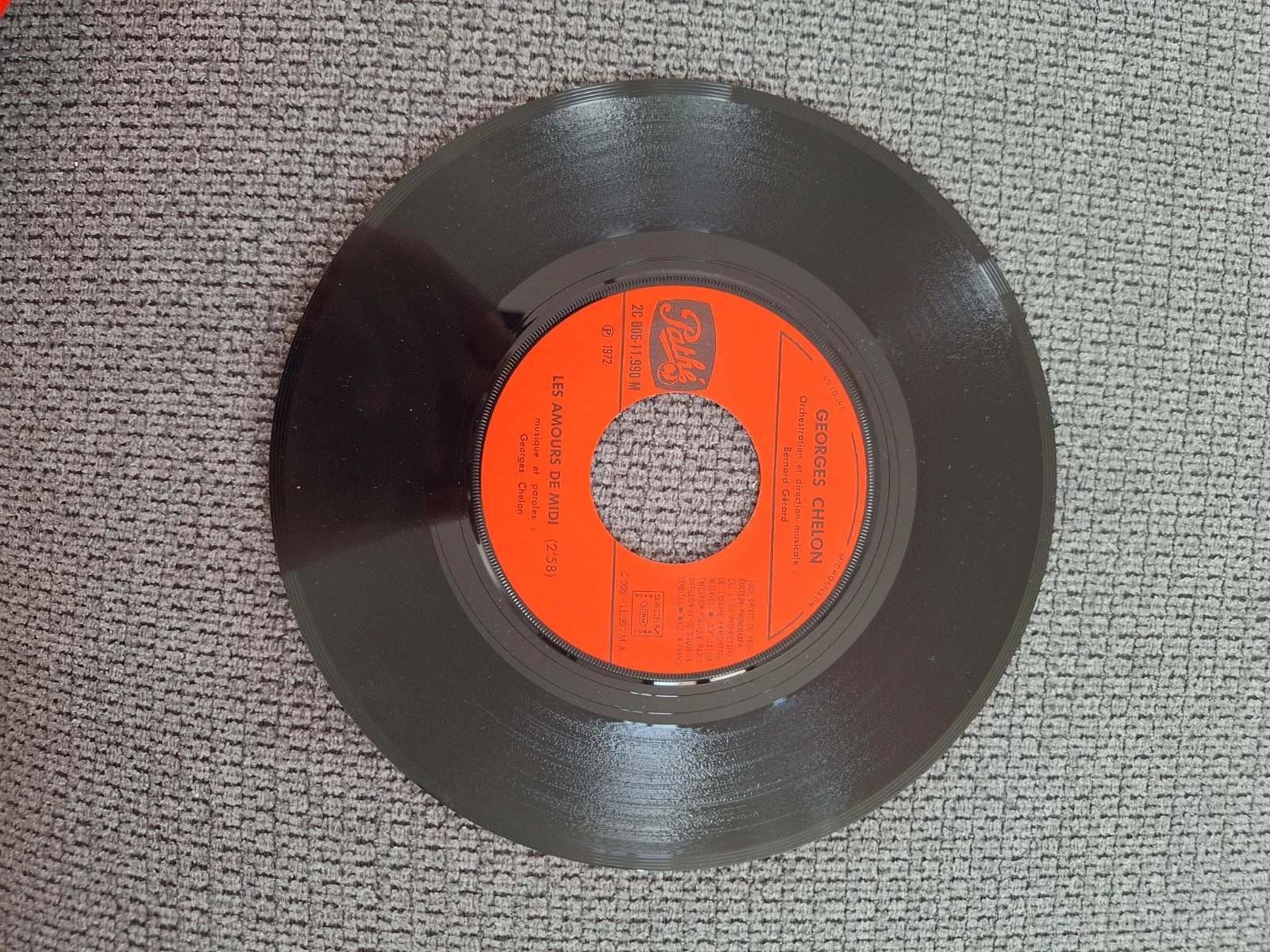 45 RPM record Pathé 2C 006-11990 M – photo 3